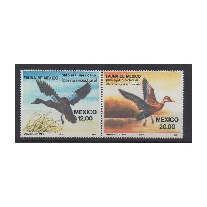 Buy this set of stamps of Mexico of the year 1984 (Nb 1041/1042).