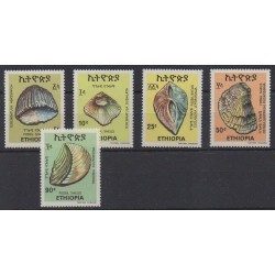 Éthiopie - 1977 - No 849/853 - Vie marine - Neufs avec charnière