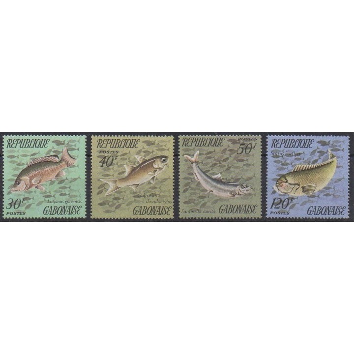 Acheter cette série de timbres du Gabon de l'année 1975 (No 347/350).