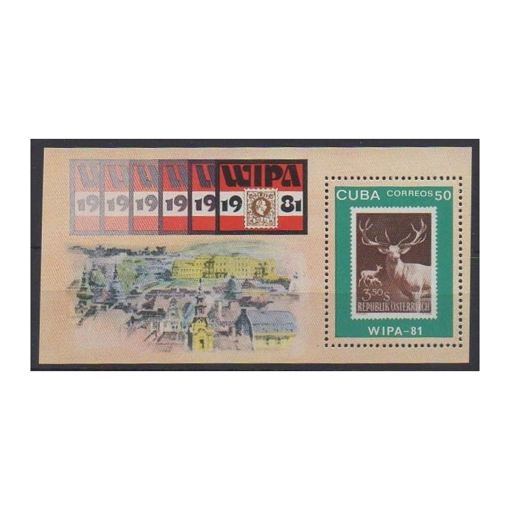 Buy this souvenir sheet  of Cuba of the year 1981 (Nb BF66).