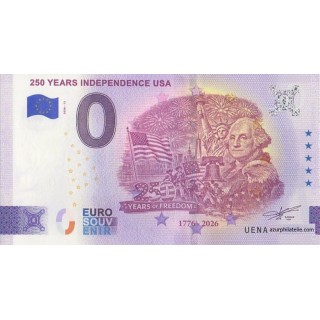 Euro banknote memory - 2026 - 250 Years Independence Usa - (Paris)