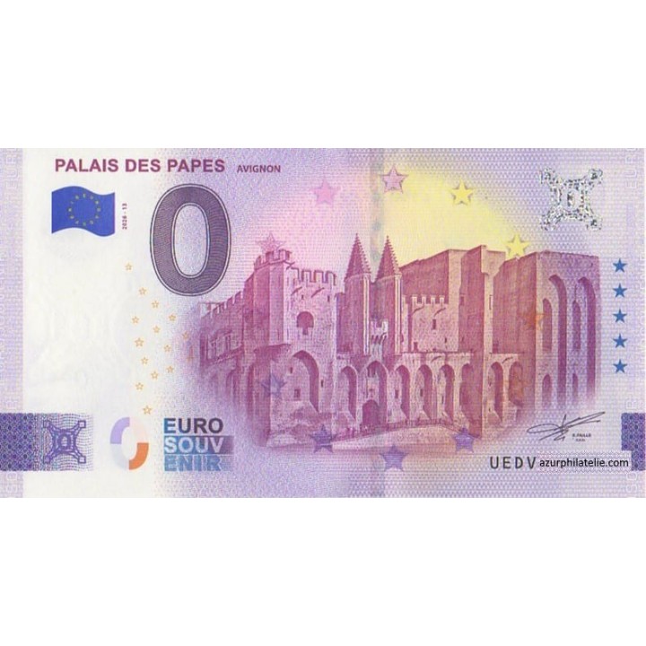 Billet souvenir touristique - 2026-13 - Avignon - Palais des Papes - (Vaucluse)
