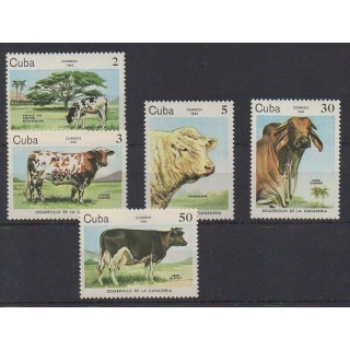 Acheter cette série de timbres de Cuba de l'année 1984 (No 2570/2574).