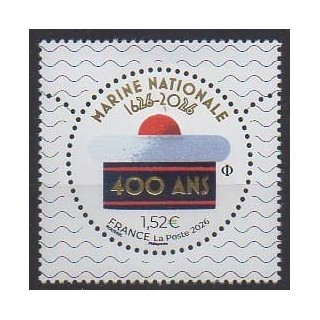 Buy this stamp of France of the year 2026 (400 ans de la marine nationale).