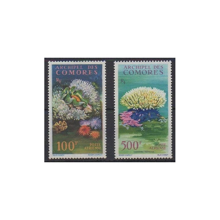 Acheter ces timbres des Comores de l'année 1962 (No PA5/PA6). - Neuf avec charnière