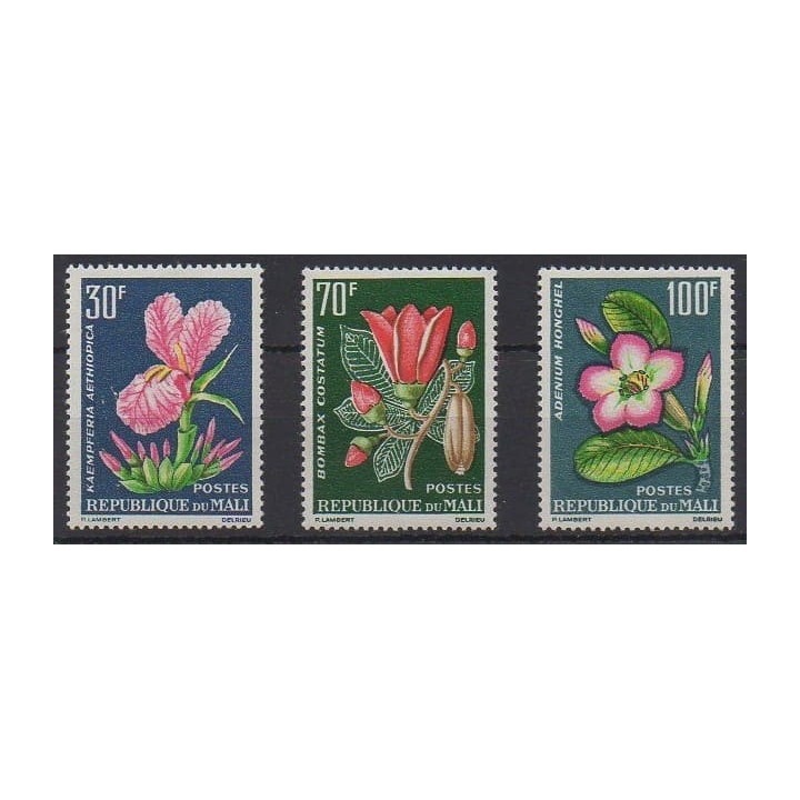 Acheter cette série de timbres du Mali de l'année 1963 (No 57/59).