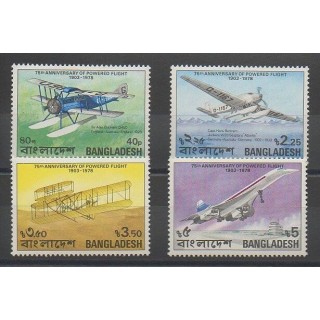 Timbres - Bangladesh - 1978 - No 121/124 - Avions