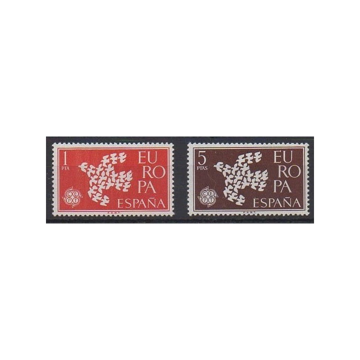 Acheter cette série de timbres d'Espagne de l'année 1961 (No 1044/1045).