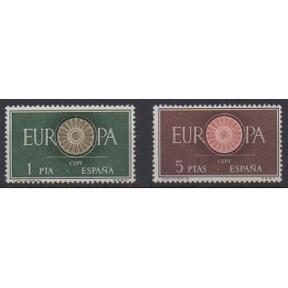 Acheter cette série de timbres d'Espagne de l'année 1960 (No 975/976).