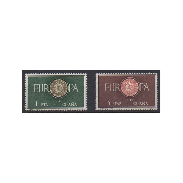 Acheter cette série de timbres d'Espagne de l'année 1960 (No 975/976).