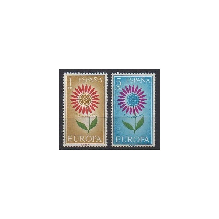 Acheter cette série de timbres d'Espagne de l'année 1964 (No 1271/1272).