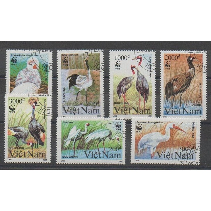 Timbres - Vietnam - 1991 - No 1176/1182 - Oiseaux