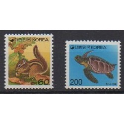 Corée du Sud - 1995 - No 1669/1670 - Animaux - Tortues