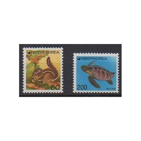 Corée du Sud - 1995 - No 1669/1670 - Animaux - Tortues