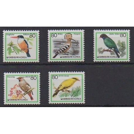 South Korea - 1986 - Nb 1341/1345 - Birds