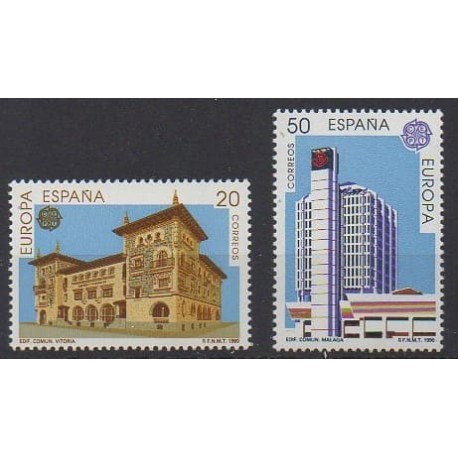 Espagne - 1990 - No 2672/2673 - Service postal - Europa