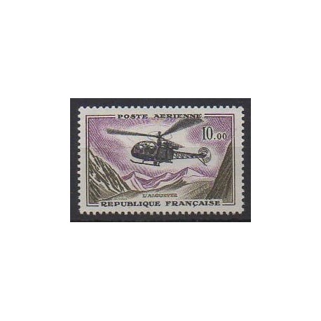 France - Varieties - 1960 - Nb PA41a - Helicopters