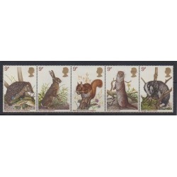 Great Britain - 1977 - Nb 835/839 - Mamals - Mint hinged