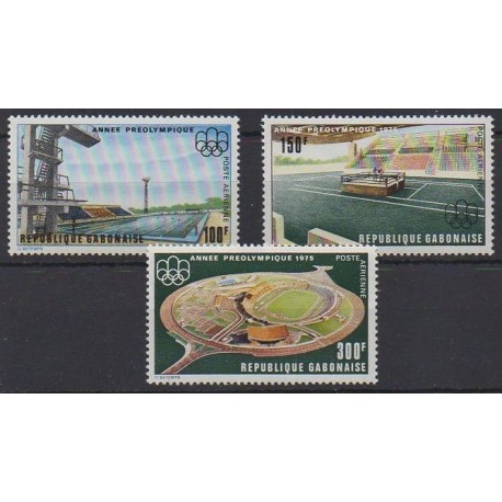 Gabon - 1975 - No PA166/PA168 - Jeux Olympiques d'été