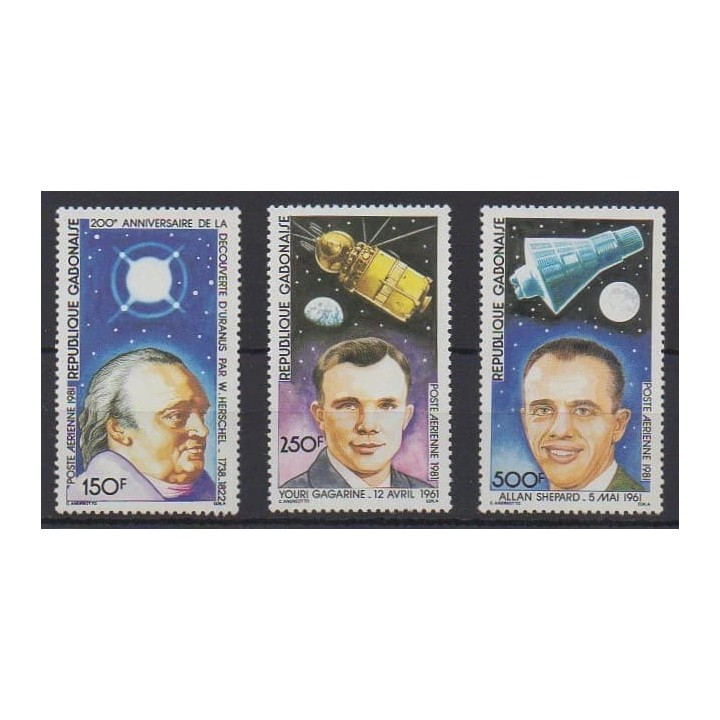 Acheter ces timbres du Gabon de l'année 1981 (No PA244/PA246).