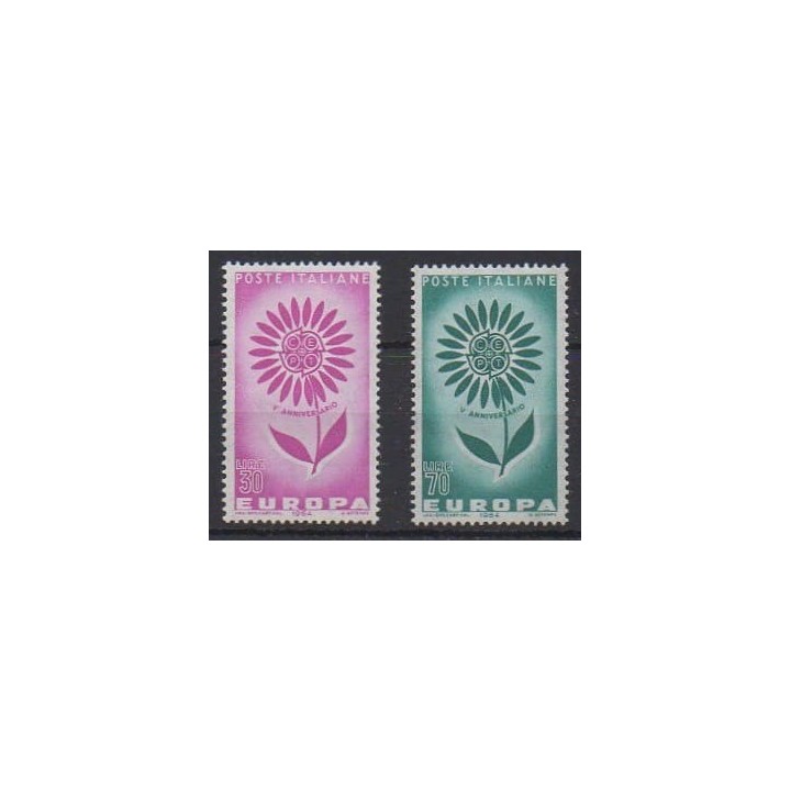 Acheter cette série de timbres d'Italie de l'année 1964 (No 907/908).
