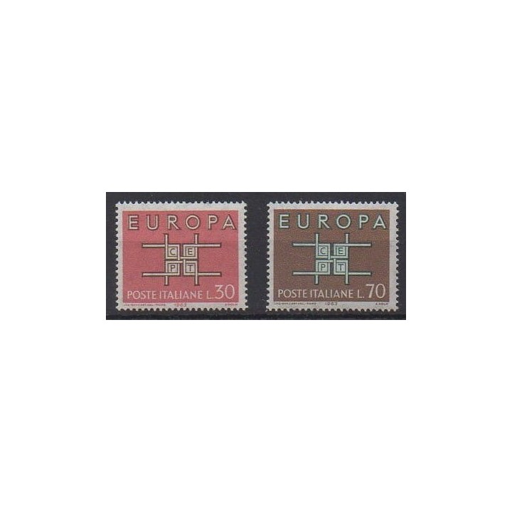 Acheter cette série de timbres d'Italie de l'année 1963 (No 895/896).