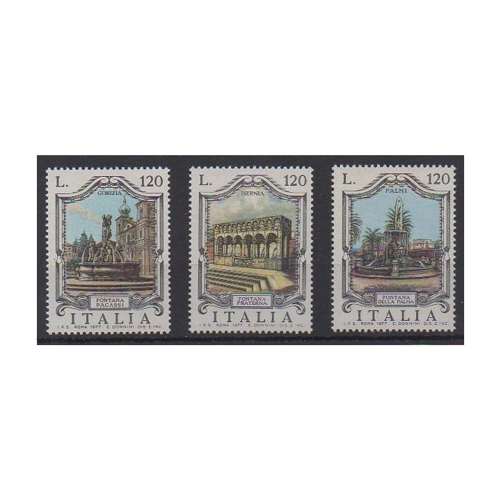 Acheter cette série de timbres d'Italie de l'année 1977 (No 1315/1317).