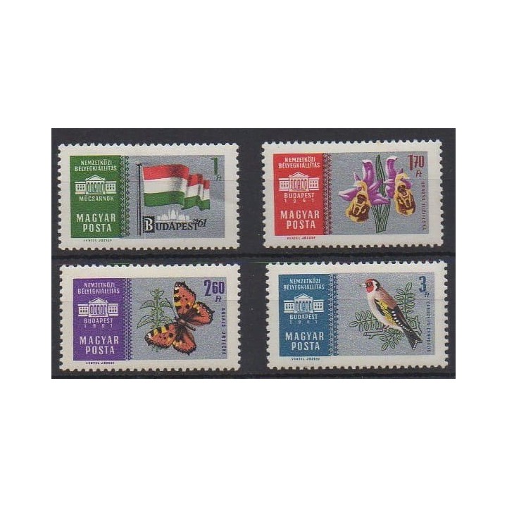 Buy this set of stamps of Hungary of the year 1961 (Nb 1440/1443).