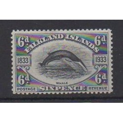 Falkland - 1933 - No 65 - Mammifères - Vie marine - Neuf avec charnière
