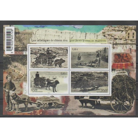 Saint-Pierre and Miquelon - Blocks and sheets - 2014 - Nb F 1104 - Dogs