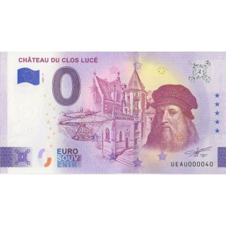 Billet souvenir touristique - 2026-11 - Château du Clos Lucé - (Indre-et-Loire )