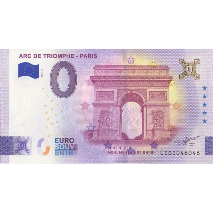 Billet souvenir touristique - 2026-2 - Arc de Triomphe - Paris - (Paris)