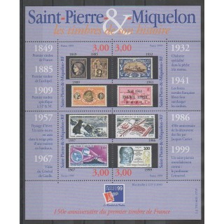 Stamps - Saint-Pierre and Miquelon - Blocks and sheets - 1999 - Nb BF 6 - Stamps on stamps