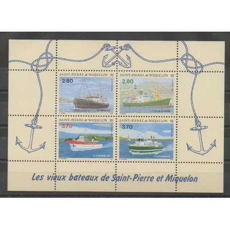 Saint-Pierre et Miquelon - Blocs et feuillets - 1994 - No BF4 - Bateaux