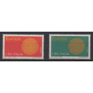 Acheter cette série de timbres d'Italie de l'année 1970 (No 1047/1048).