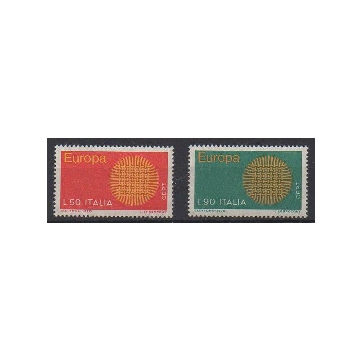 Acheter cette série de timbres d'Italie de l'année 1970 (No 1047/1048).