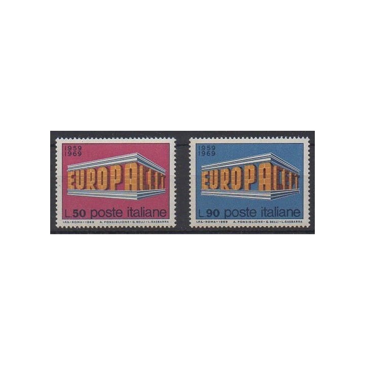Buy this set of stamps of Italy of the year 1969 (Nb 1034/1035).