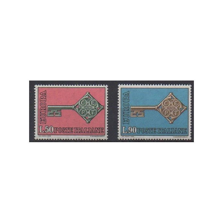 Buy this set of stamps of Italy of the year 1968 (Nb 1010/1011).