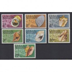 Grenadines - 1976 - No 125/131 - Vie marine - Neufs avec charnière