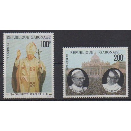 Gabon - 1979 - Nb PA217/PA218 - Pope