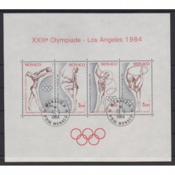 Monaco - Blocs et feuillets - 1984 - No BF27 - Jeux Olympiques d'été - Oblitéré