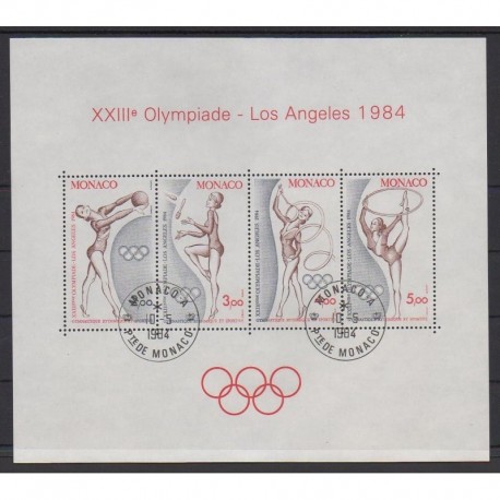 Monaco - Blocs et feuillets - 1984 - No BF27 - Jeux Olympiques d'été - Oblitéré