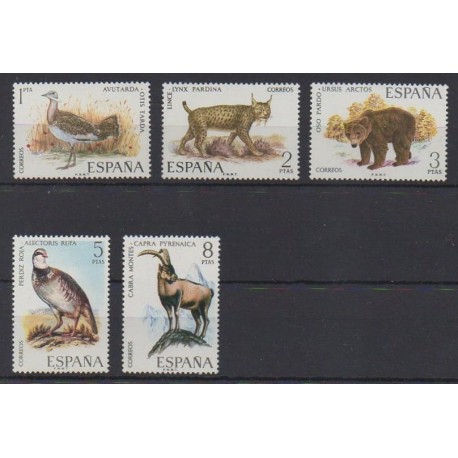 Spain - 1971 - Nb 1691/1695 - Animals - Mint hinged