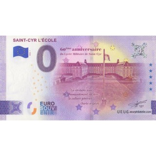 Euro banknote memory - 2026 - Saint-Cyr l'école - 60ème anniversaire du lycée militaire - (Yvelines)