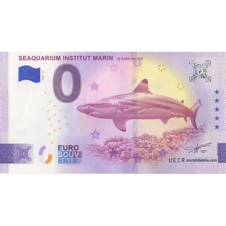 Billet souvenir touristique - 2026-10 - Seaquarium Institut Marin - Le requin - (Gard)