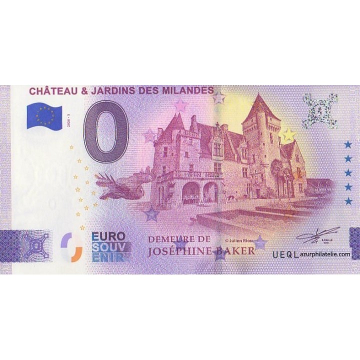 Billet souvenir touristique - 2026-3 - Château et jardins des Milandes - (Dordogne)