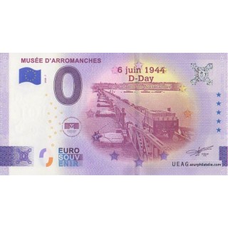 Billet souvenir touristique - 2026-7 - Musée d'Arromanches - 6 Juin 1944 D-Day et bataille de Normandie  - (Calvados)