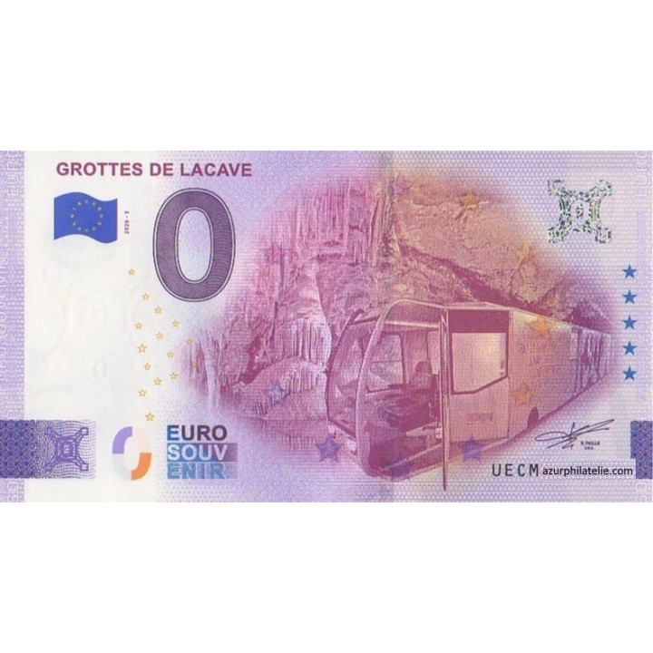 Billet souvenir touristique - 2026-3 - Grottes de Lacave - (Lot)