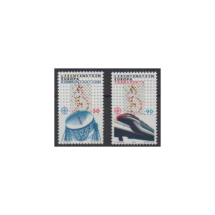Acheter cette série de timbres du Liechtenstein  de l'année 1988 (No 878/879).