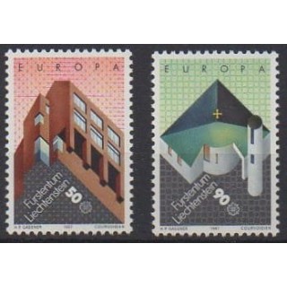 Buy this set of stamps of Liechtenstein of the year 1987 (Nb 859/860).